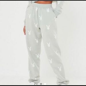 Playboy x Missguided Grey repeat Joggers